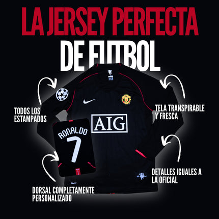 Manchester United Ronaldo 2008 Visita - Manga Larga