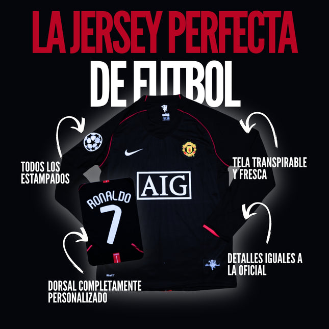 Manchester United Ronaldo 2008 Visita - Manga Larga
