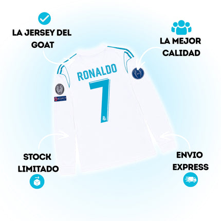Real Madrid 2018 Manga Larga Ronaldo