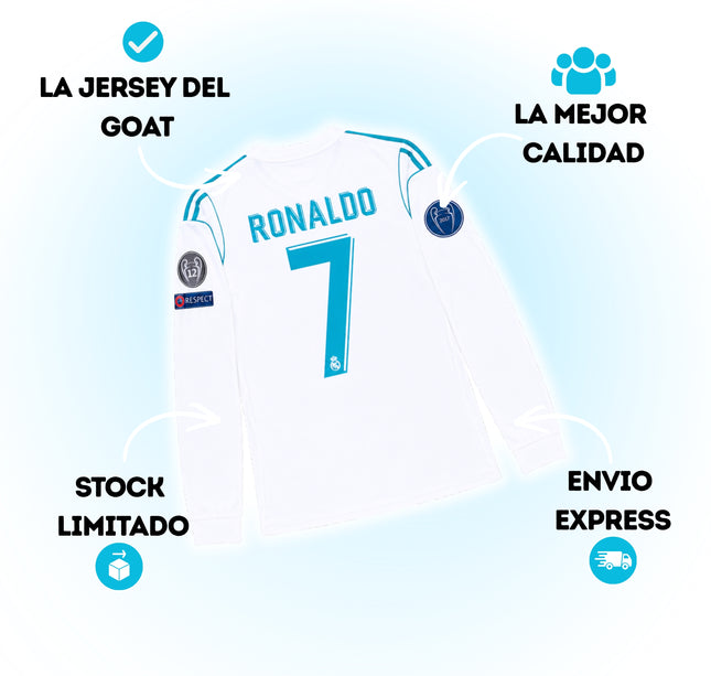 Real Madrid 2018 Manga Larga Ronaldo