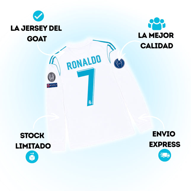 Real Madrid 2018 Manga Larga Ronaldo