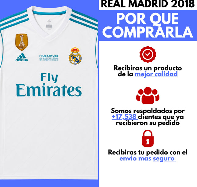 Real Madrid 2018 Manga Larga Ronaldo