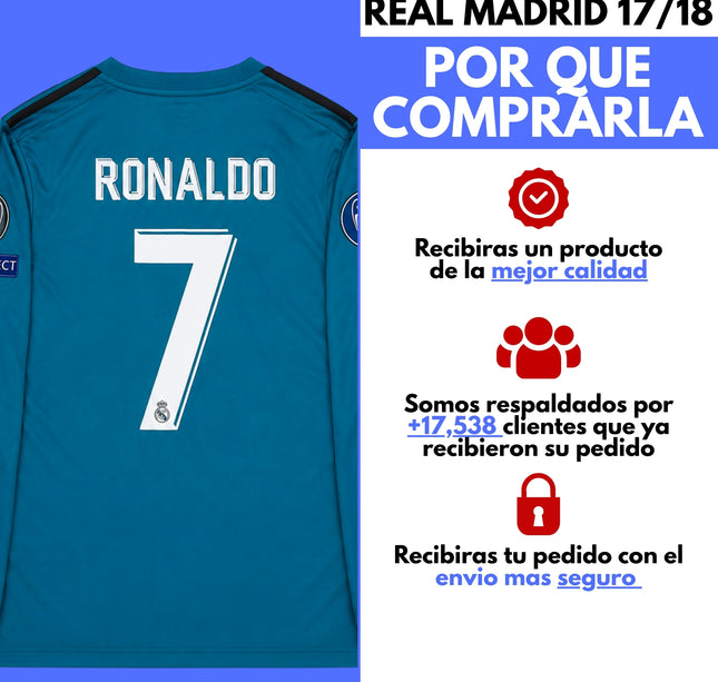 Real Madrid 3er 17/18 Manga Larga Ronaldo