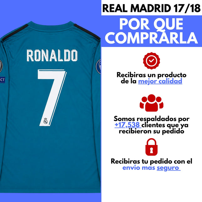 Real Madrid 3er 17/18 Manga Larga Ronaldo