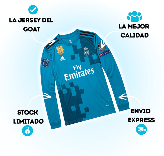 Real Madrid 3er 17/18 Manga Larga Ronaldo