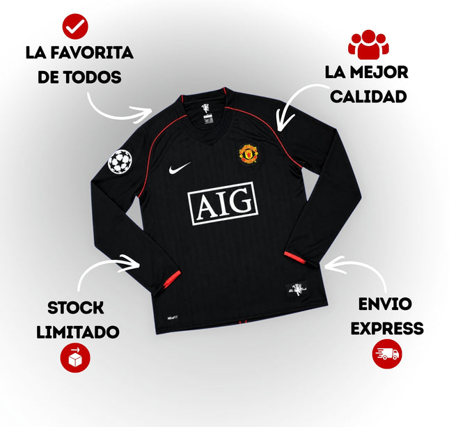 Manchester United Ronaldo 2008 Visita - Manga Larga