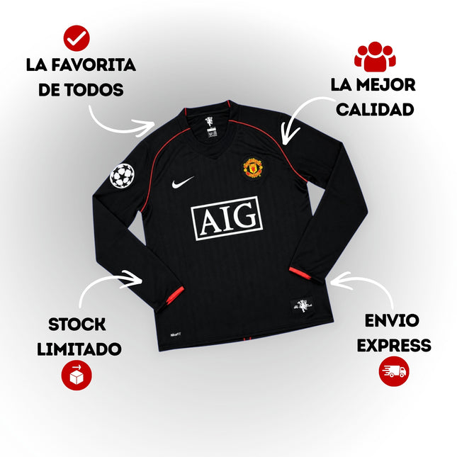 Manchester United Ronaldo 2008 Visita - Manga Larga