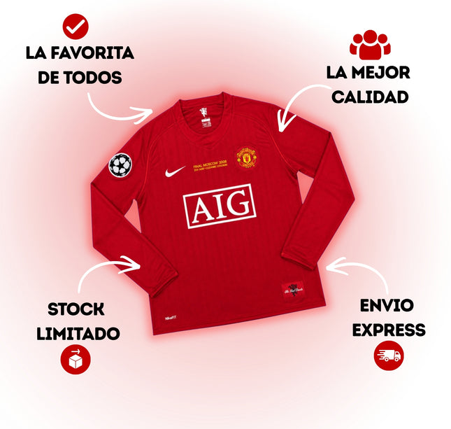 Manchester United 2008 Manga Larga Ronaldo 2008