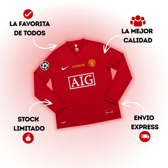 Manchester United 2008 Manga Larga Ronaldo 2008